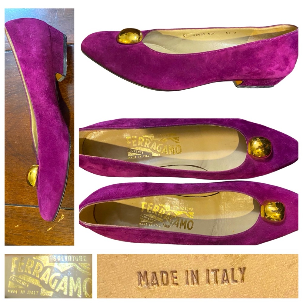 Vintage Violet Ferragamo Low Heel women's shoes